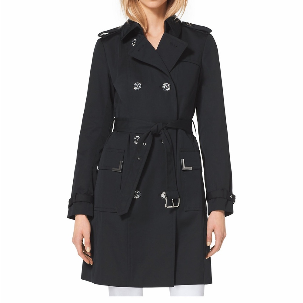 Michael Kors Classic Black Trench Coat